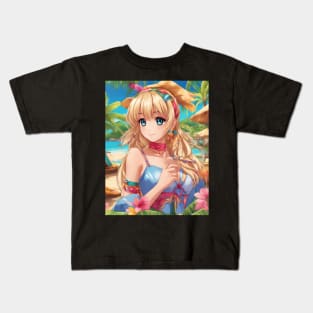 Nerdy and Nice Anime Girl Graphi Kids T-Shirt